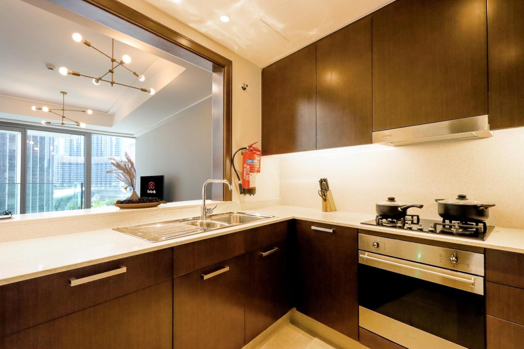 Spectacular 2br With Burj Fountain Views شقة دبي