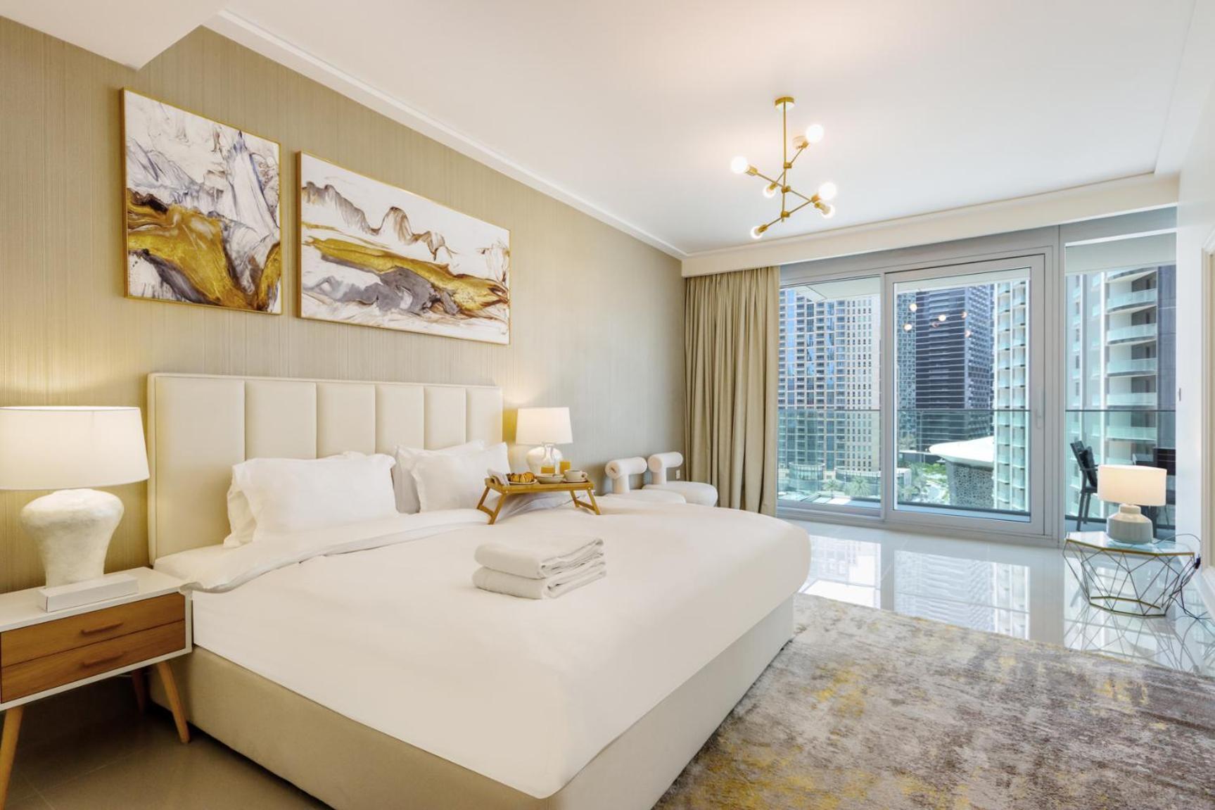 Spectacular 2br With Burj Fountain Views دبي