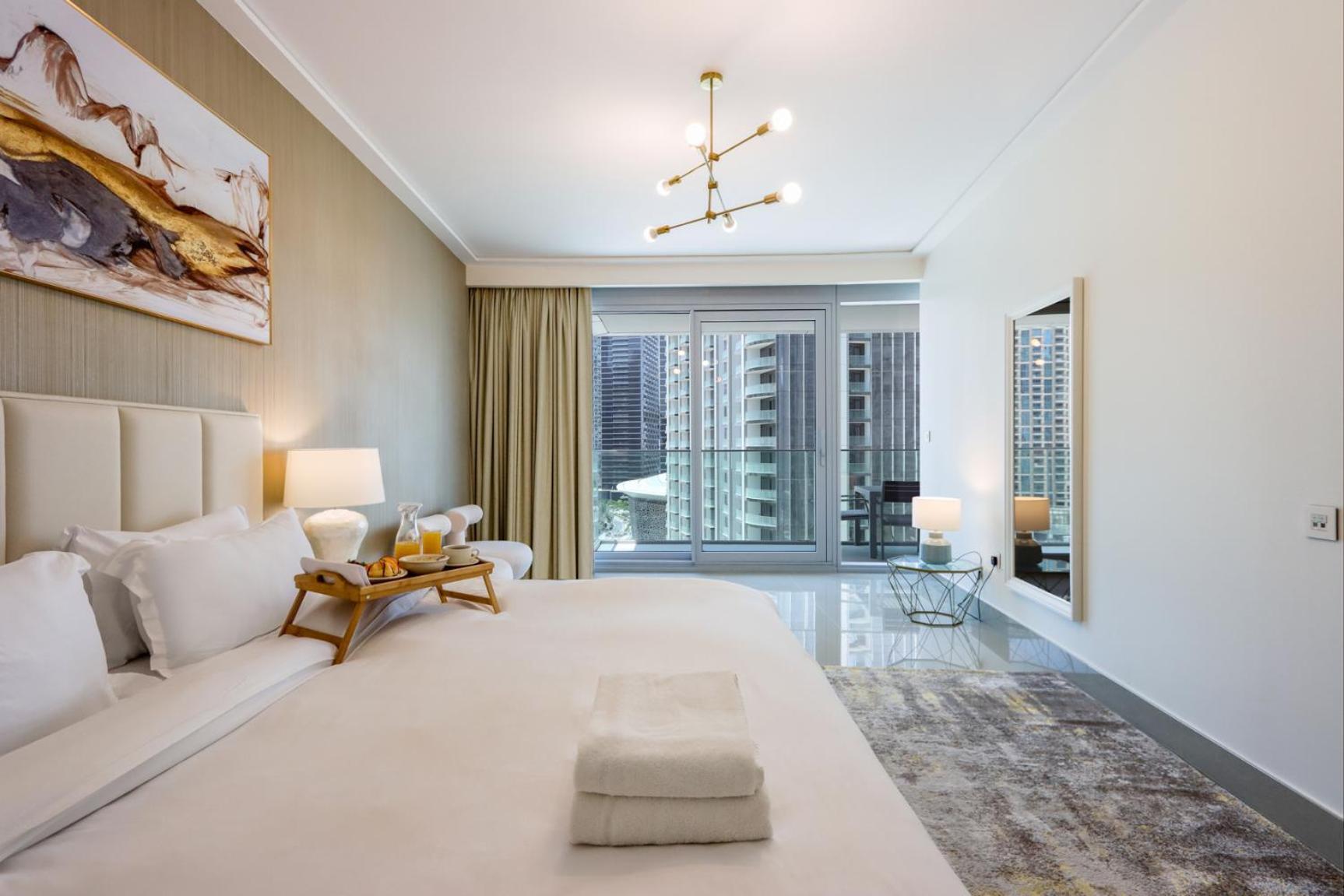 شقة Spectacular 2br With Burj Fountain Views دبي